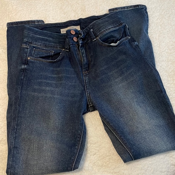 TopShop Moto Kristen Blue Stretch Skinny Denim Jeans Size 28 - Picture 1 of 7